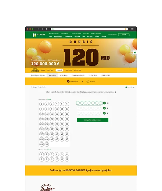 Loterija Slovenije website