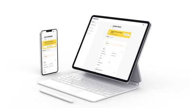 Pošta Slovenije parcel tracking on mobile and tablet